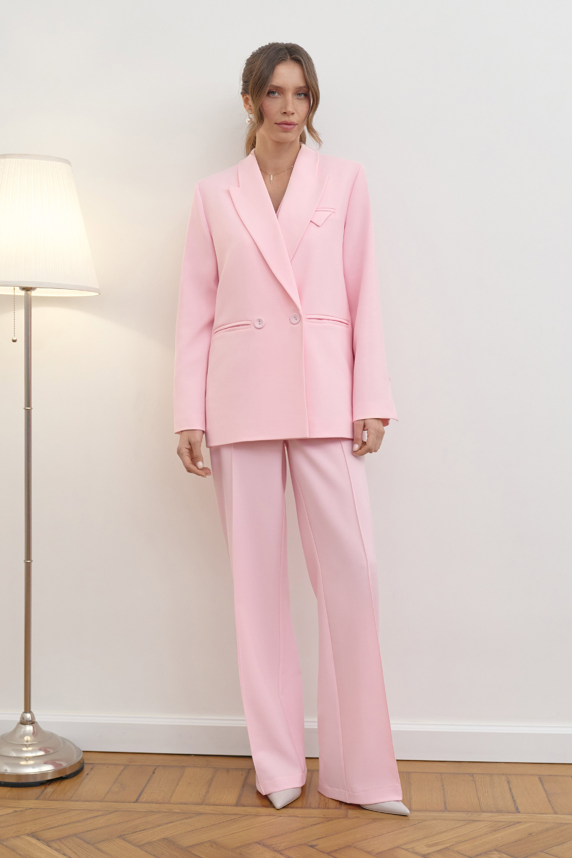 Двубортный жакет oversize кроя BL52218